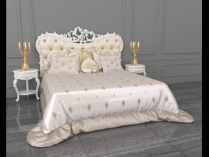 european style bed 10 3Dモデル