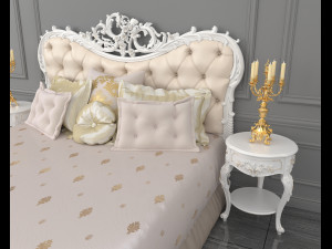 european style bed 10 3D मॉडल