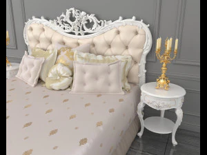 european style bed 10 3D Model