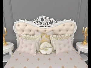 european style bed 10 3D मॉडल