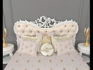 european style bed 10 3D Model