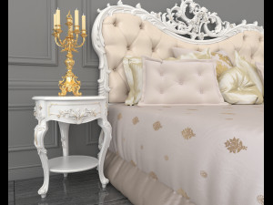 european style bed 10 3D मॉडल