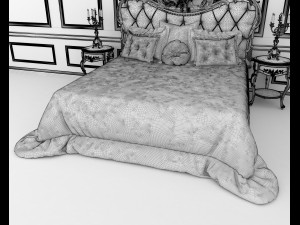 european style bed 10 3D मॉडल