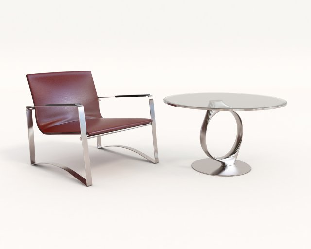 modern comfortable reading chair 2 3D Model .c4d .max .obj .3ds .fbx .stl .blend 