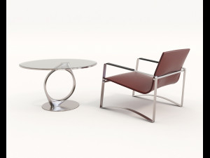 modern comfortable reading chair 2 3D Model