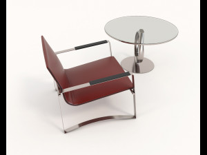 modern comfortable reading chair 2 3D Model