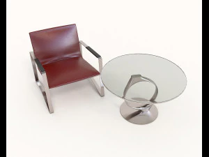 modern comfortable reading chair 2 3D Model