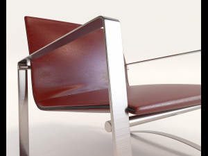 modern comfortable reading chair 2 3D Model