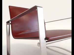 modern comfortable reading chair 2 3D Model