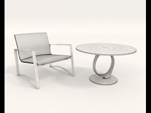modern comfortable reading chair 2 3D Model