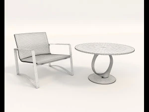 modern comfortable reading chair 2 3D Model