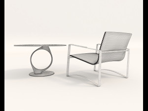 modern comfortable reading chair 2 3D Model