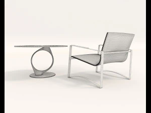 modern comfortable reading chair 2 3D Model