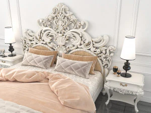 classic carved bed 2 3D Model