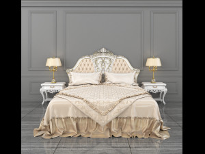 european style bed 11 3D 模型