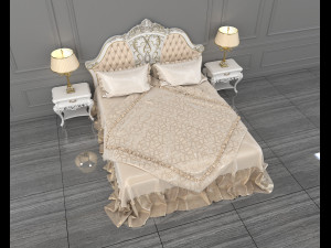 european style bed 11 3D 模型