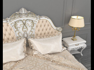 european style bed 11 3D 模型