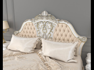 european style bed 11 3D 模型