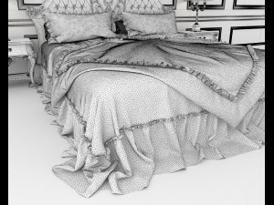 european style bed 11 3D 模型