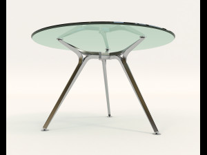 contemporary design table and chair set 7 3D Модель