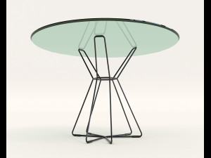contemporary design table and chair set 8 3D 모델
