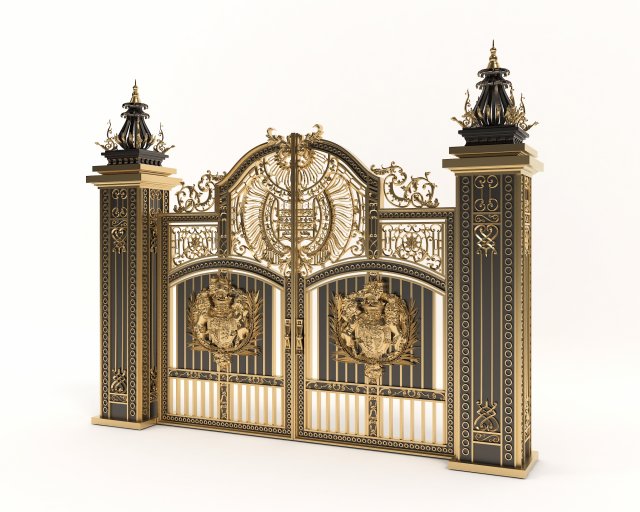 classic mansion gate Modelo 3D .c4d .max .obj .3ds .fbx .stl .blend 