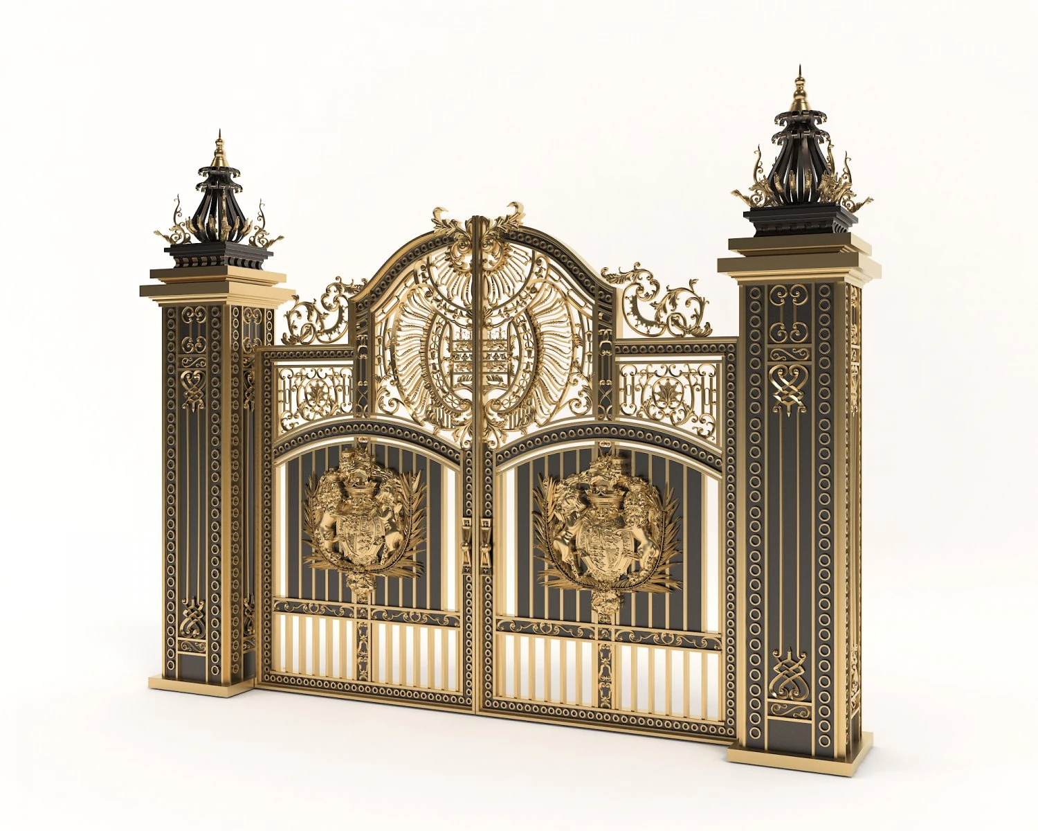 classic mansion gate 3D Model .c4d .max .obj .3ds .fbx .stl .blend 