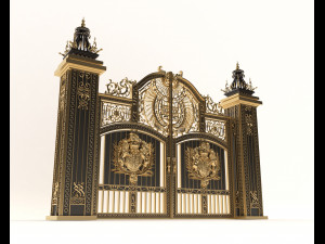 classic mansion gate Modelo 3D