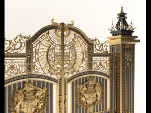 classic mansion gate Modelo 3D