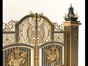 classic mansion gate 3D Model