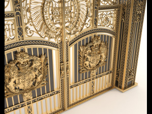 classic mansion gate Modelo 3D