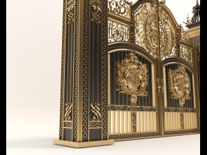 classic mansion gate Modelo 3D