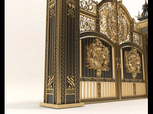 classic mansion gate 3D Model