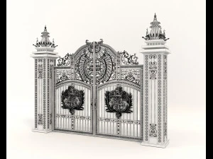 classic mansion gate 3D Model