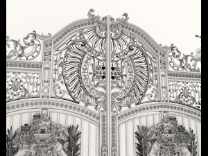classic mansion gate Modelo 3D