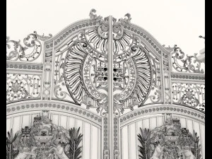 classic mansion gate 3D Model