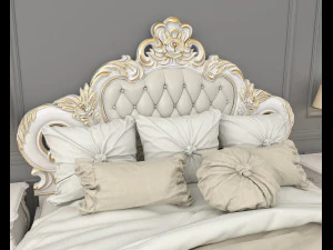 european style bed 12 3D Model