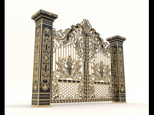 classic mansion gate 2 3D Модель