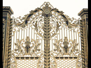 classic mansion gate 2 3D Model