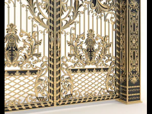 classic mansion gate 2 3D Model