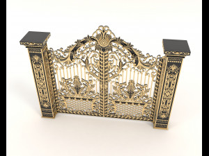 classic mansion gate 2 3D Модель