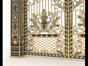 classic mansion gate 2 3D Model