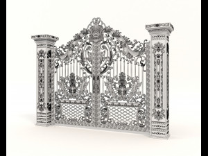 classic mansion gate 2 3D Модель