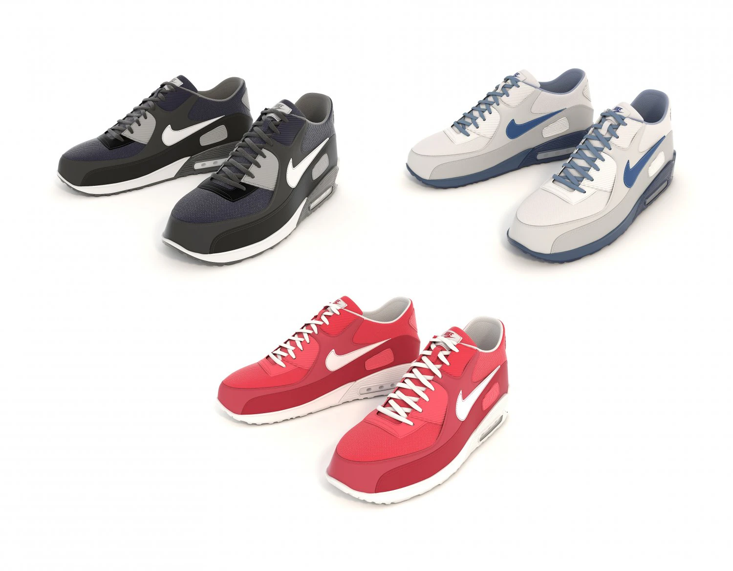 sport shoes 3D Model .c4d .max .obj .3ds .fbx .stl .blend