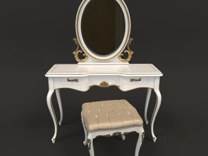 european style dressing table 3 3D Model