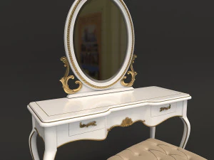 european style dressing table 3 3D Model