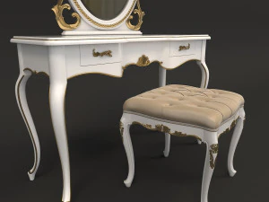 european style dressing table 3 3D Model