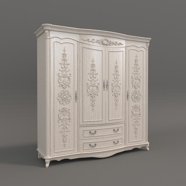classic wardrobe 2 Modelo 3D .c4d .max .obj .3ds .fbx .stl .blend 