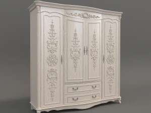 classic wardrobe 2 3D Model