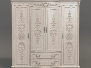 classic wardrobe 2 3D Model